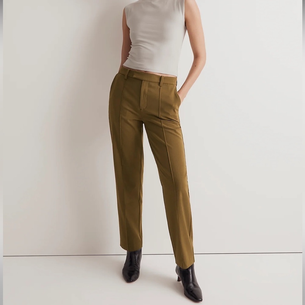 Madewell The Fairbanks Pant in Dark Olive 2P - Picture 2 of 8